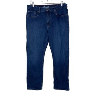 Eddie Bauer Insulated Straight Fit Mens Heavy Denim Jeans W34 L30 Winter Snow EB